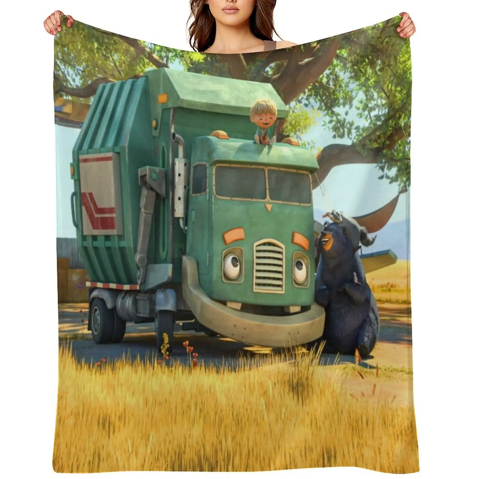 

Funny Trash Truck gift for fans trash truck netflix Throw Blanket For Baby Plaid Baby Decoratives Blankets