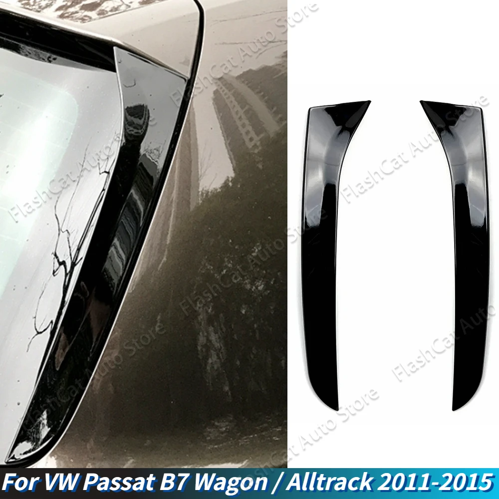 Spoiler lateral da janela traseira do carro para vw passat b7 wagon/alltrack 2011-2015 canard capa adesivo guarnição tuning corpo kits estilo do carro