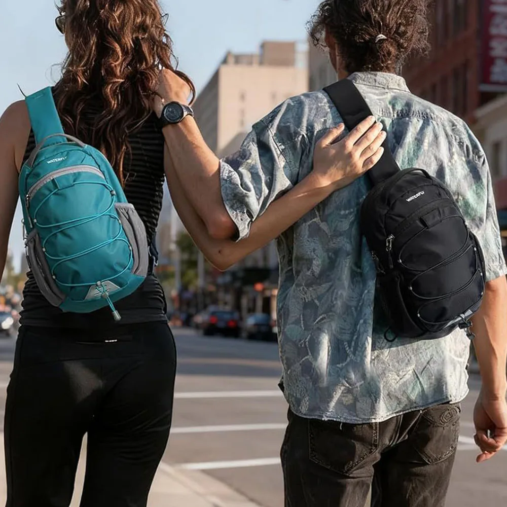 Small Crossbody Sling Bag RFID Blocking Anti Theft Sling Backpack Chest Bag Travel Hiking Daypack Man Woman For Outdoor Climbing