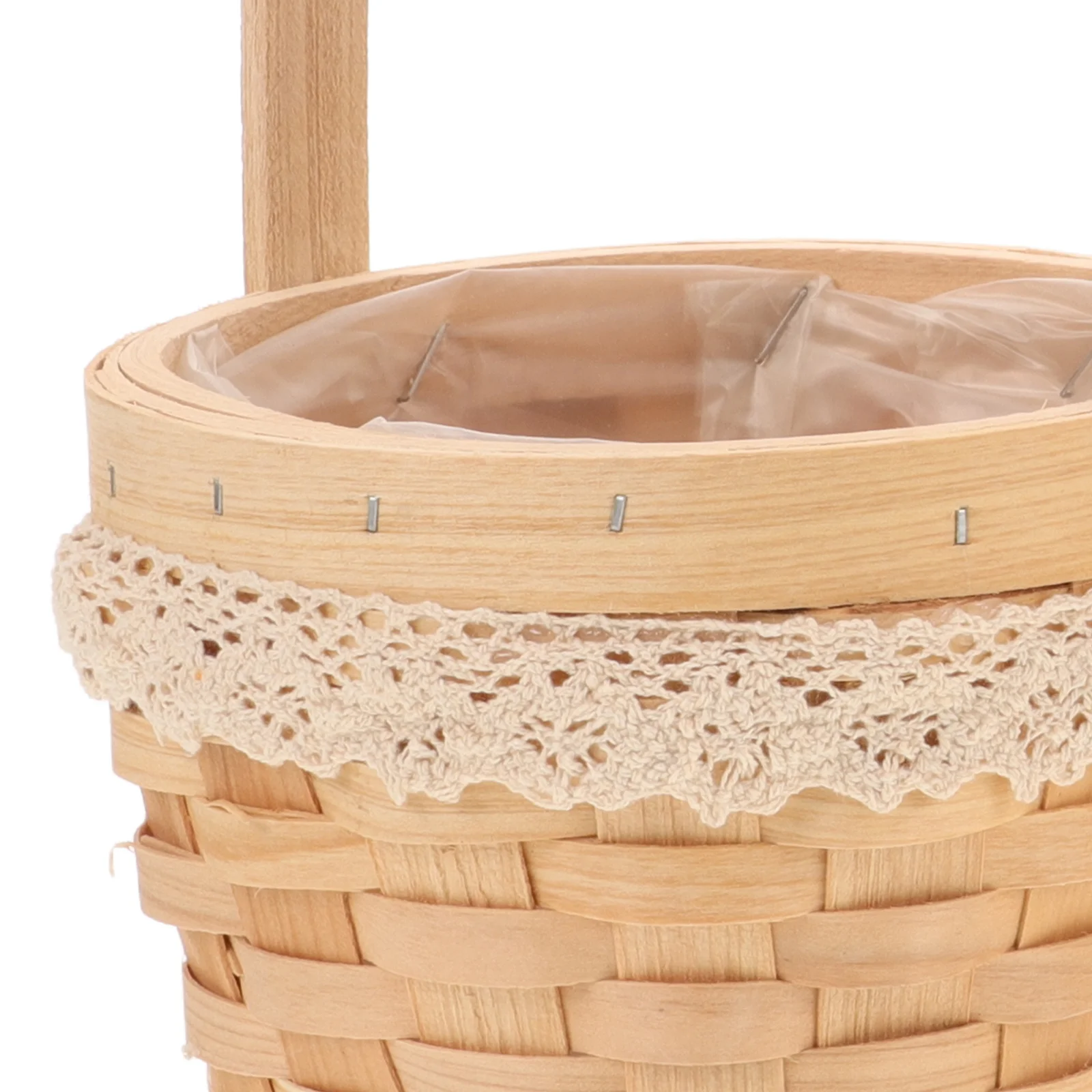 

2Pcs Small Woven Basket Handmade Rattan Flower Storage Decorative Desktop Organize Sundries Home Decor Flower Basket