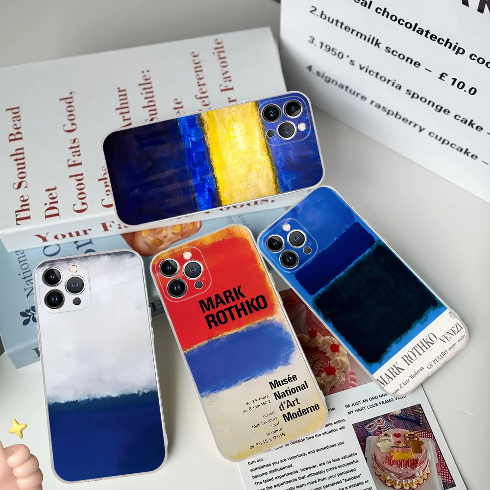 Rothko Abstract Colorful Tin Signs Phone Case Silicone Soft for iphone 16 15 14 13 12 11 Pro Mini XS MAX Plus X Cover