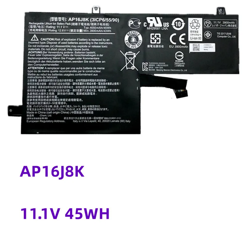 

AP16J8K Laptop Battery For Acer C731 3ICP6/55/90 AP16J8K Series Tablet AP16J8K 11.1V 45WH