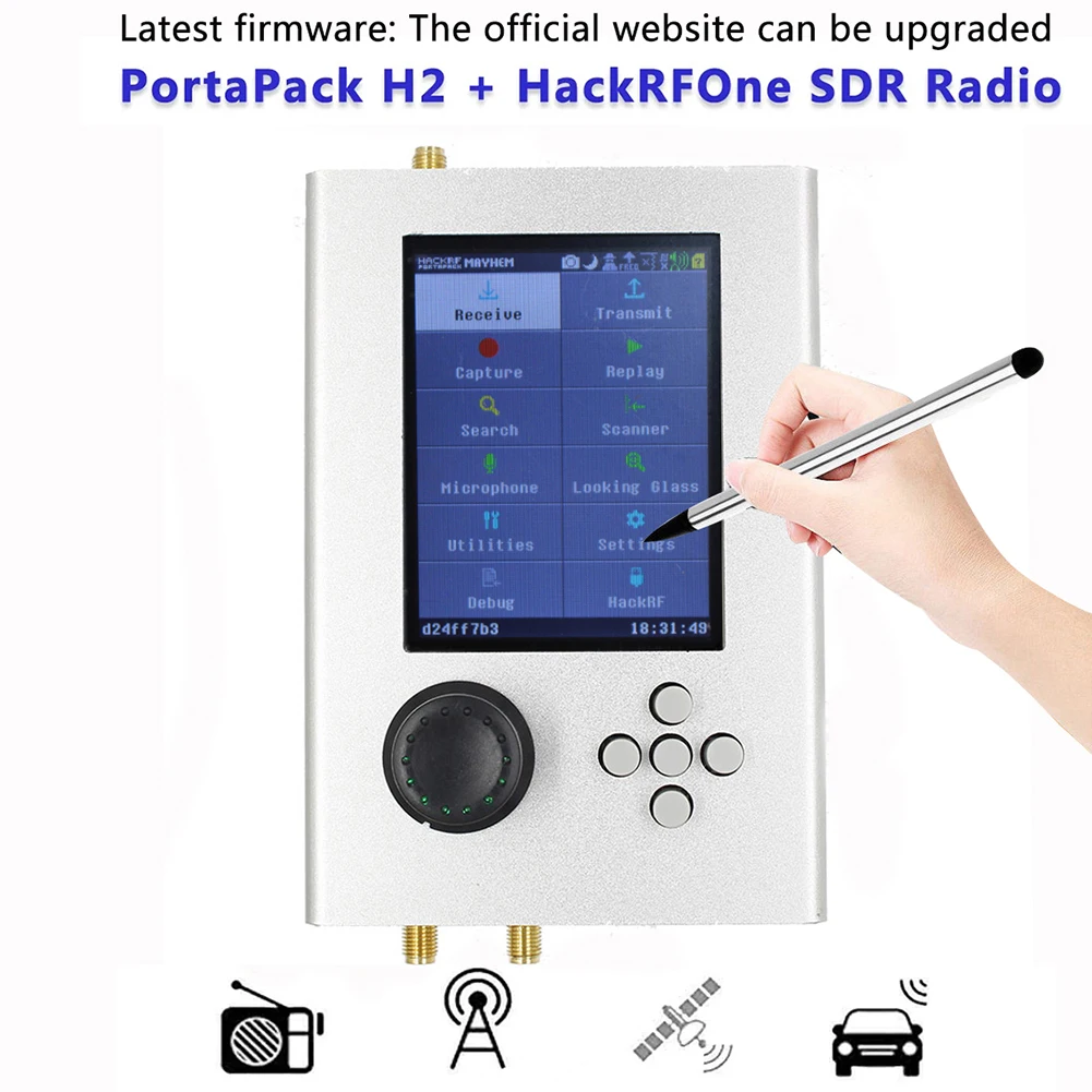 

Assembled SDR Radio 1MHz-6GHz HackRF One Portapack H2 SDR Software Defined Radio SSB/AM/FM PPM