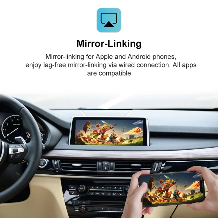 Carplay inalámbrico Para coche, caja de decodificación IA con Android, Accesorios Para Carro Para BMW serie X Series Mini i3 i8 NBT, 2013-2017