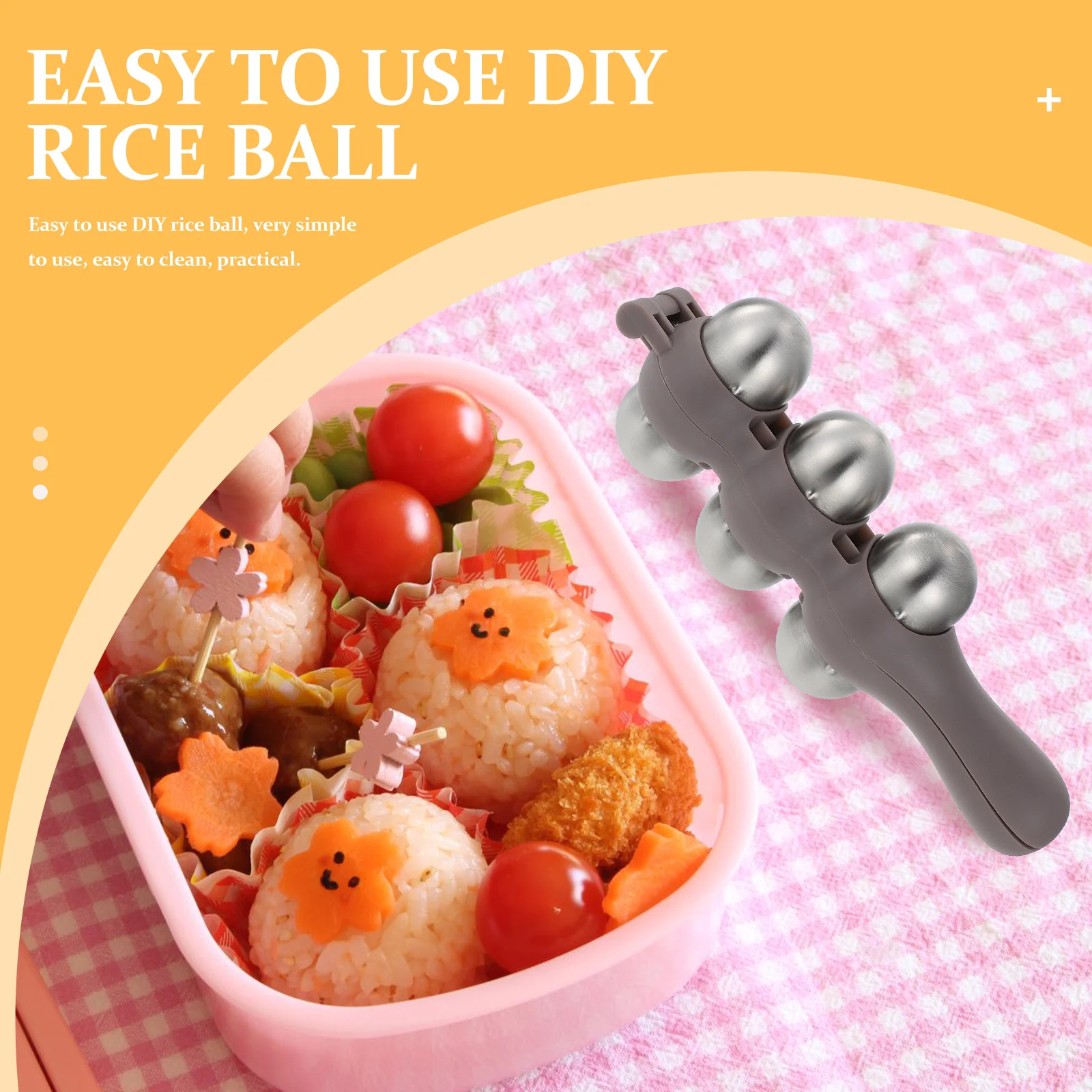 

1Set Rice Ball Mold Stainless Steel DIY Rice Ball Maker Easy Clean Lightweight Convenient Bento Making Tool Kitchen Accessories