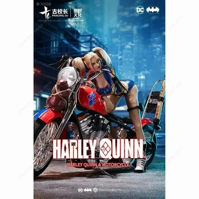【In Stock】Genuine  Harley Quinn With Raptor Squad Motorcycle Full Set Action Figure Collectible Model Toy view 3