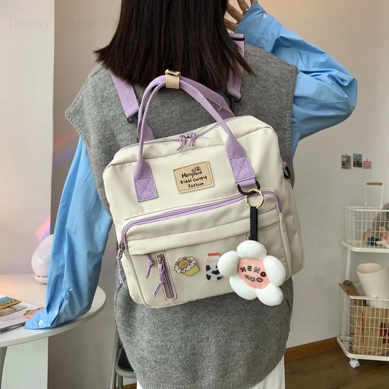 2024 Ins Flower Handbag Forest Style Girl Student Versatile Crossbody Bag Backpack School Bags For Girls Kid