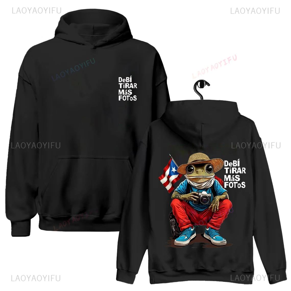 Bad Bunny Album DTMF Print Pullover Mode Losse Hoodie Herfst Winter Warm Mannen Vrouw Trend Straat Sweatshirt met lange mouwen