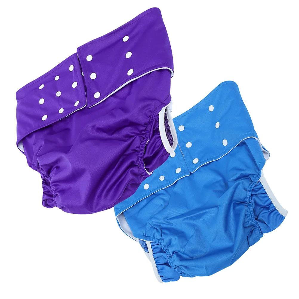 2 قطعة حفاضات الكبار قابلة لإعادة الاستخدام مقاوم للماء مانعة للتسرب حفاضات القماش للنساء المسنين قابل للغسل التمريض خفيفة الوزن