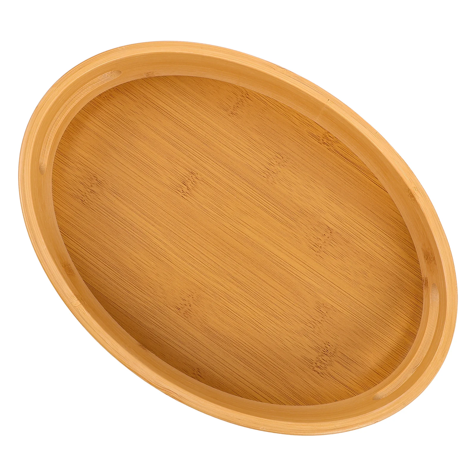 

Oval Wooden Serving Tray Natural Grain Wood Snack Breakfast Coffee Appetizer Organizer Spa Massage Center Home Decor Decorative