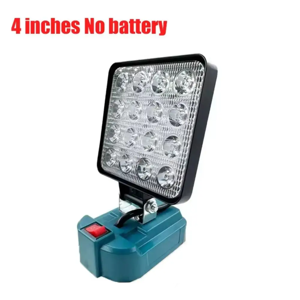 4 Inch LED Work Light High Power High Brightness Camping Lamp Professional Multifunctional for Makita 14.4V-18V Li-ion Battery