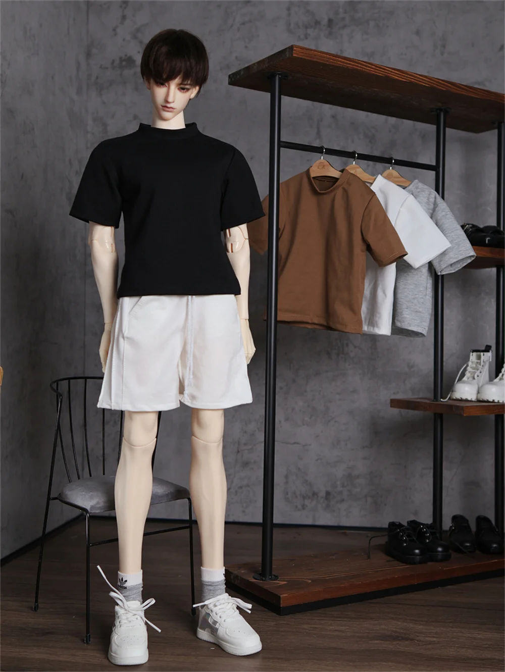 

BJD doll clothes suitable for 75 uncle size Accordion pleated t-shirt set clothes set doll accessories (2 points)