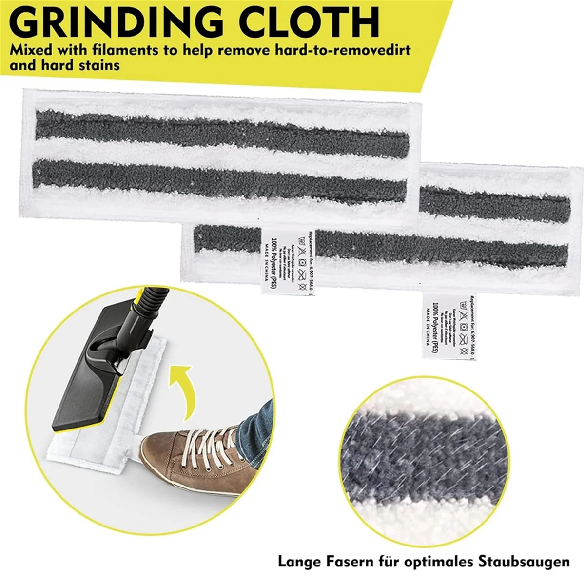 popular Steam Cleaner Accessory Set for Karcher Steam Cleaner EasyFix SC 2, SC 3, SC 4, SC 5 Mop Cloth Brush Nozzle