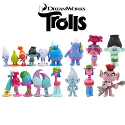 18PCS Trolls Branch Critter Skitter Figure Cool Cute Kawaii Anime Figure Toy Doll Model Decoration For Kid Birthday Gifts