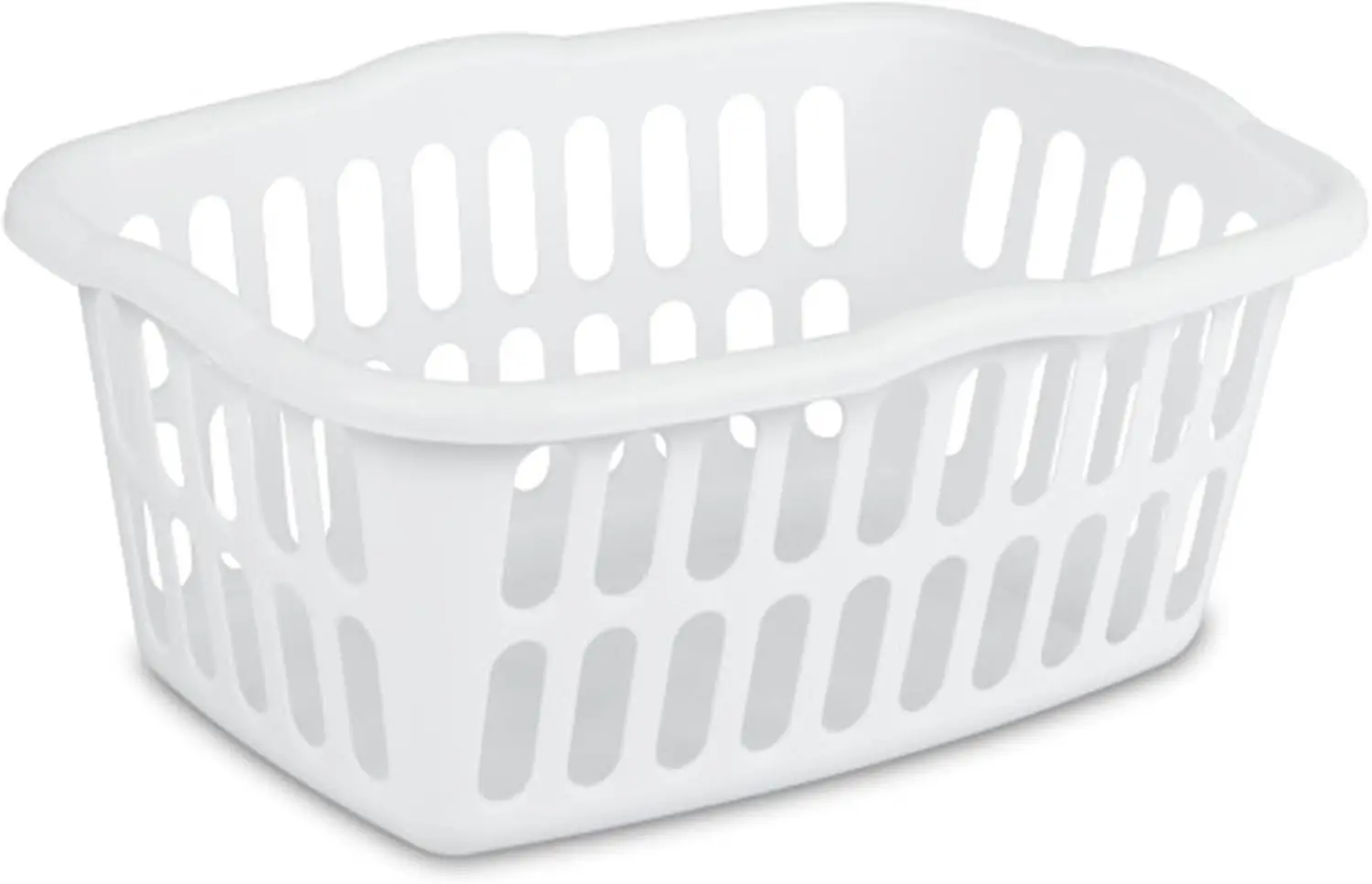 Pack Plastic Laundry Basket, 1.5 Bushel Clothes Hamper Bin, White