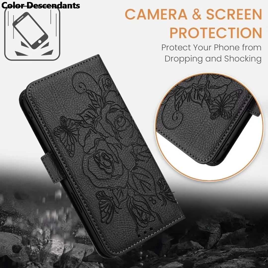 Rose Wallet Phone Case for TCL 502 50XE 50 XL 505 501 403 405 40R 40 SE 20R 303 201 30 XE 306 305 Cases Leather Flip Back Cover