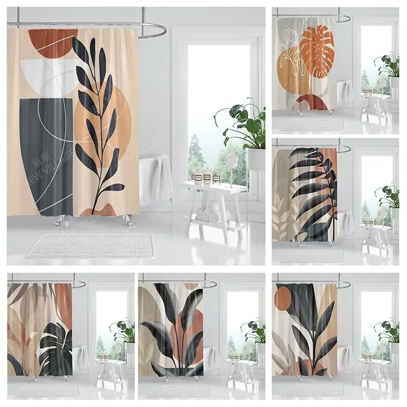 

Waterproof fabric shower curtains Bathroom curtain accessories Bath curtain shower 180x200cm 240*200 modern boho Nordic decor