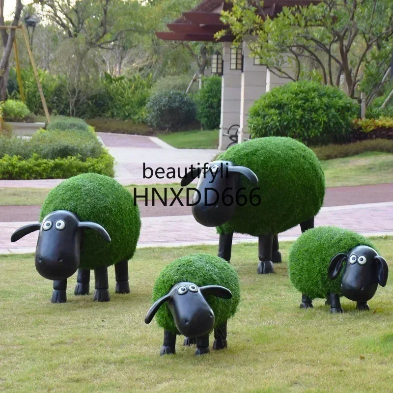 Outdoor Garden Landscape Park Community Simulation Animal Sheep Decoration Garden Courtyard Decoration Cartoon