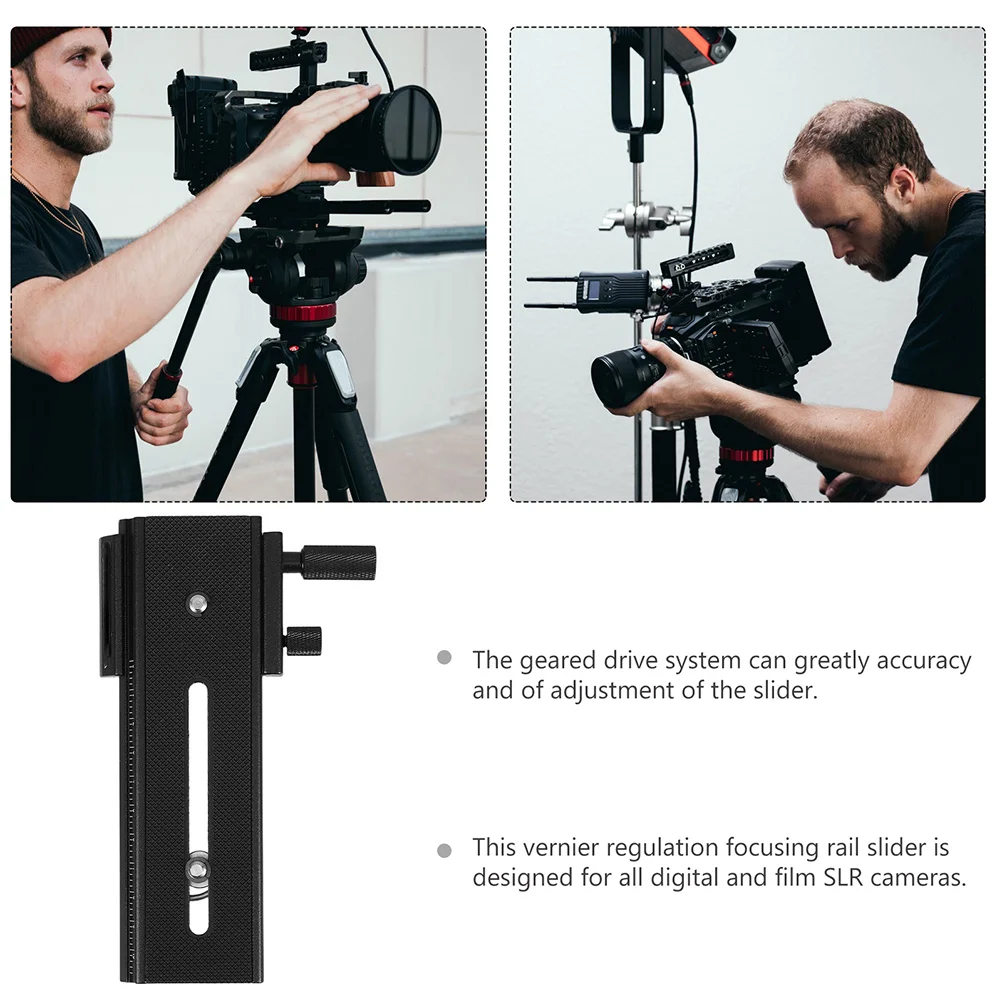 Micro Adjust Focusing Rail Slider 2-Way Precision For Macro Photography 1/4 Inch Screw Compatible Dslr