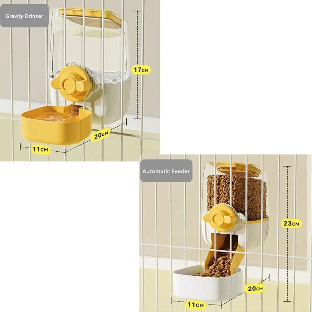 Large-capacity Cage Hanging Feeder Plastic Detachable Hanging Cage Water Dispenser Stable Easy To Clean Pet Food Dispenser