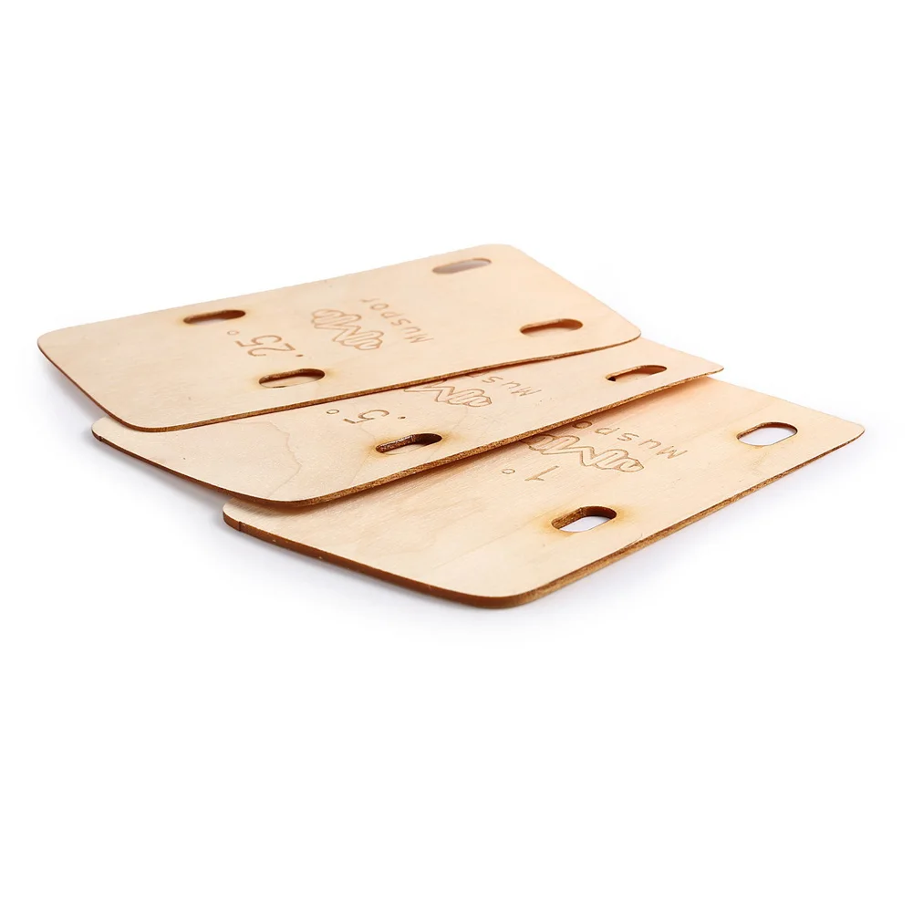 3Pcs Guitar Bass Neck Shim Solid Maple Wooden Guitar Neck Shims 0.25 0.5 1 Degree Electric Bass Neck Shims Sets