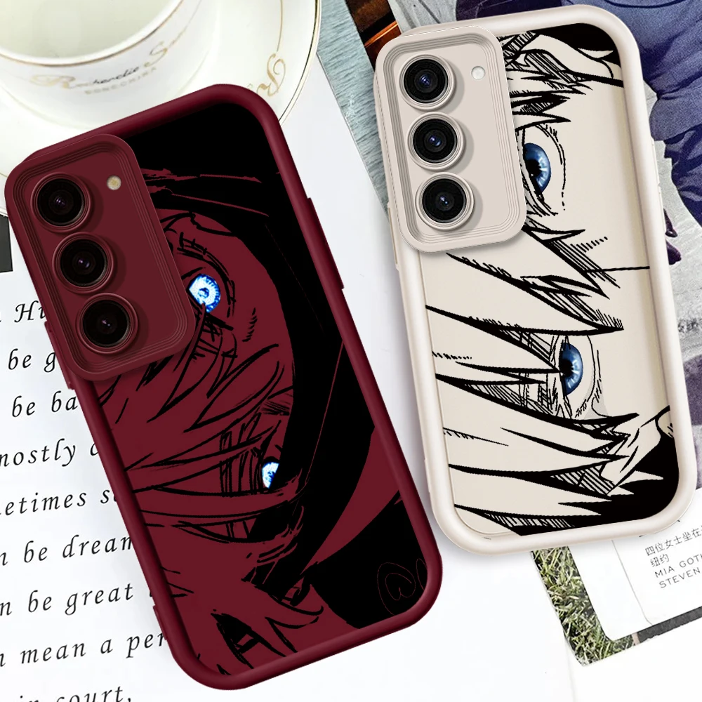 

Luxury Gojo Jujutsu Kaisen Art For Samsung Note 20 S24 S23 S22 S21 S20 Ultra Plus FE A25 A23 A22 A15 A31 5G Eye Ladder Soft