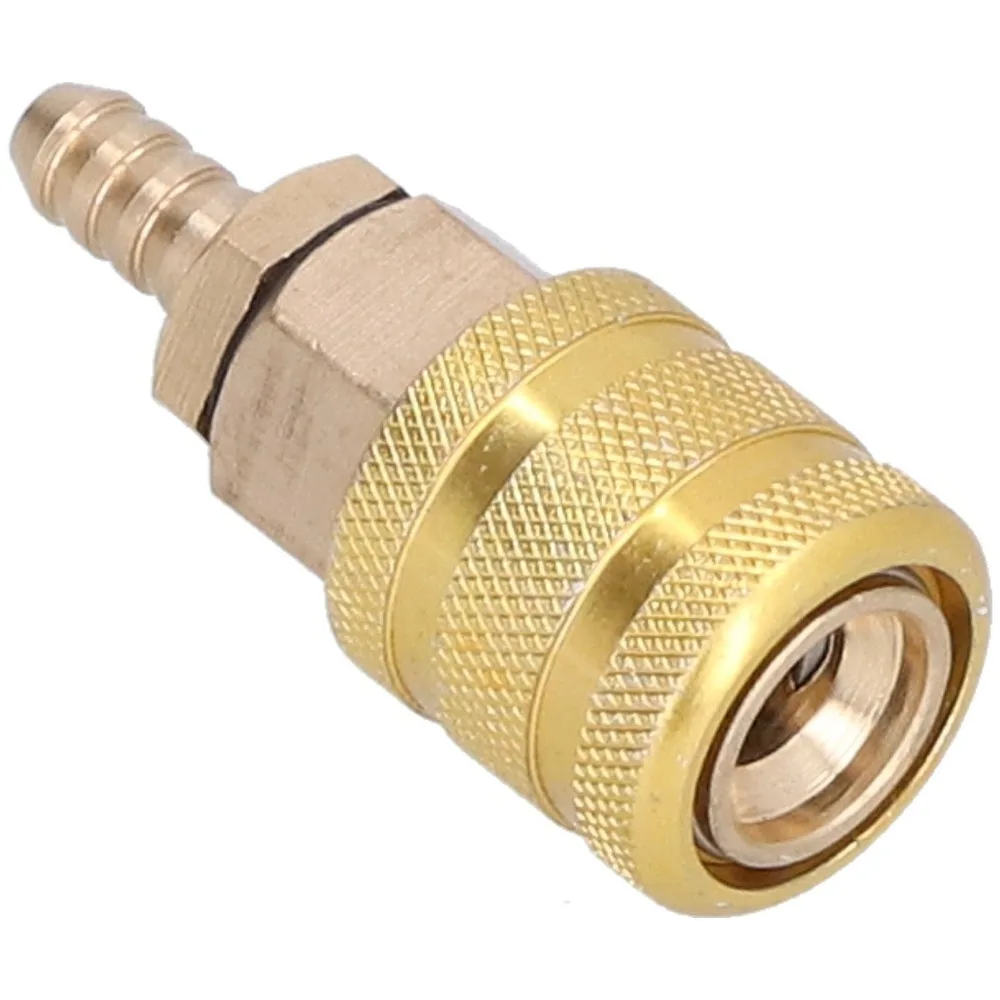 Copper Tire Inflator Chuck Double Diamond Knurl Internal Sealing Gasket Tire Valve Connector 6.5mm Barb Connector Universal