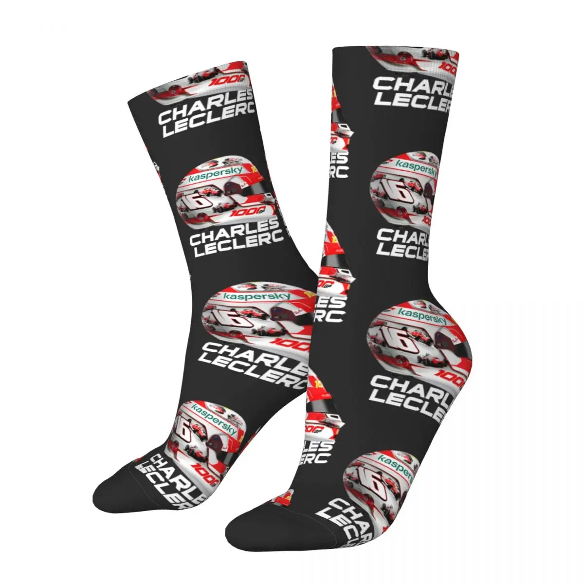 Hip Hop Retro Hip Crazy Men's compression Socks Unisex Charles Leclerc Harajuku Pattern Printed Funny Novelty Happy Crew Sock