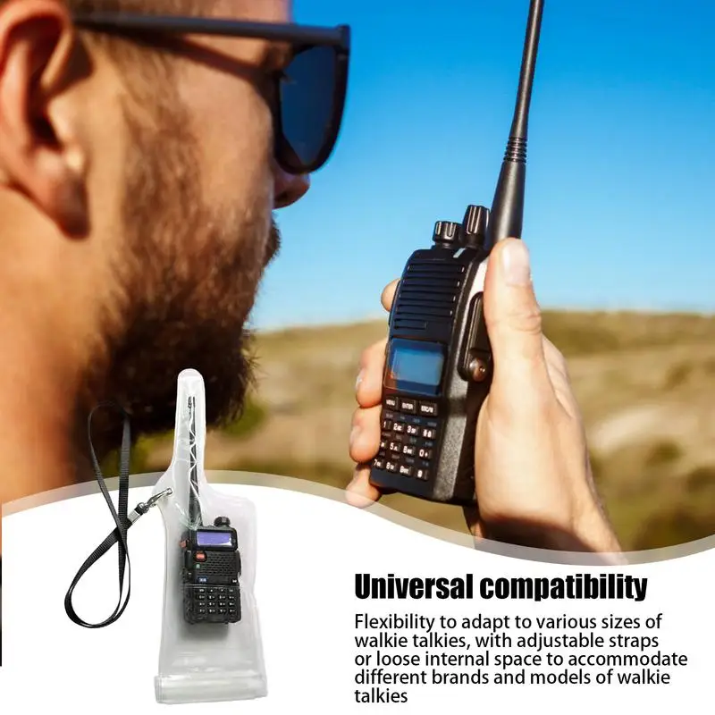 Baofeng-funda impermeable para walkie-talkie, funda de alta calidad con correa de cordón para Radio, UV-5R, UV-82