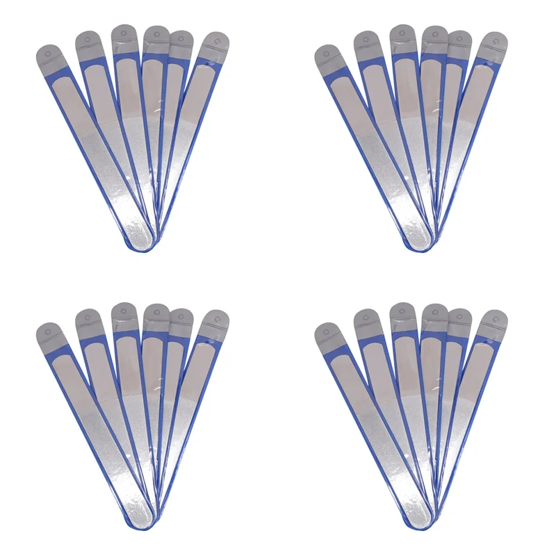ABUU-24 Pieces Stainless Steel Nail File Double-Sided Diamond Nail File Metal Nail File Manicure File For Family And Travel