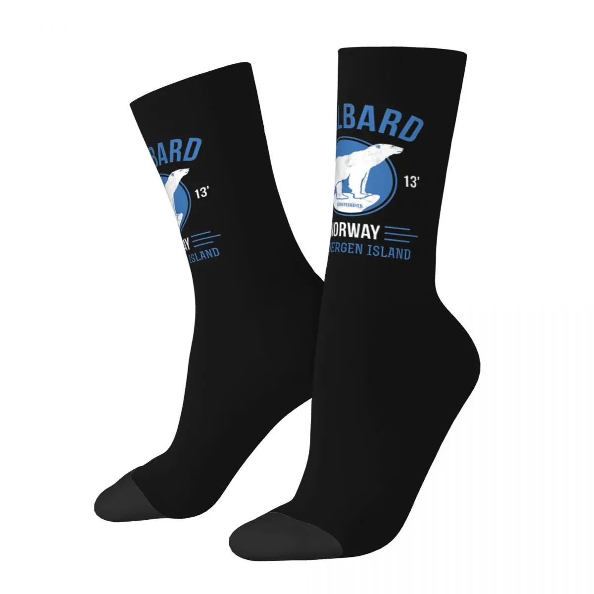 Svalbard Polar Bear - Longyearbyen Norway Bath Mat Socks Gym 3D Print Boy Mid-calf Sock