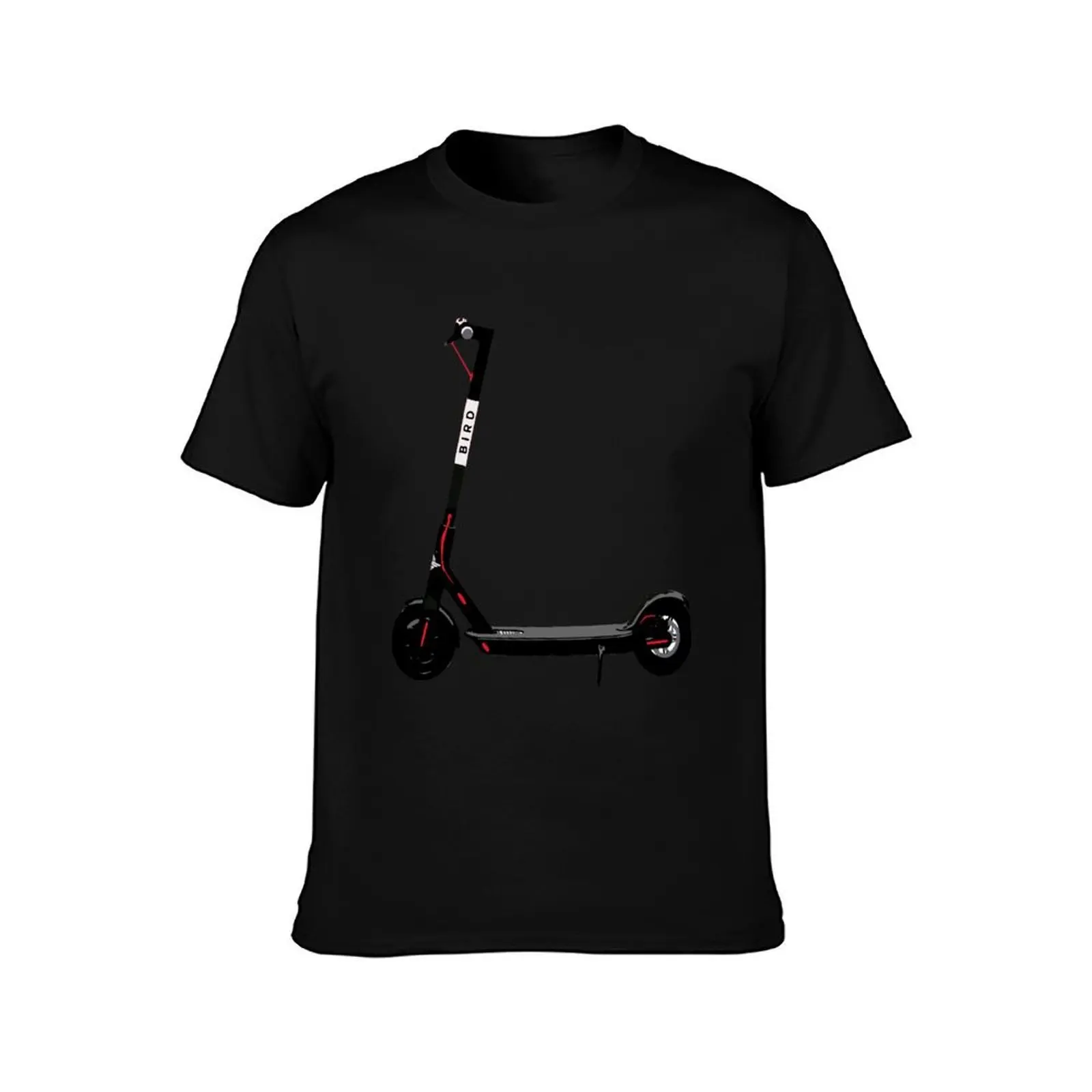bird scooter life T-Shirt Basic Solid Color Casual Tee Shirt