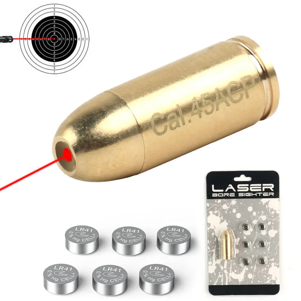 CAL.45ACP/.45 Red Dot Laser Brass Bore Sighter Cartridge Boresight For Hunting thermal scope