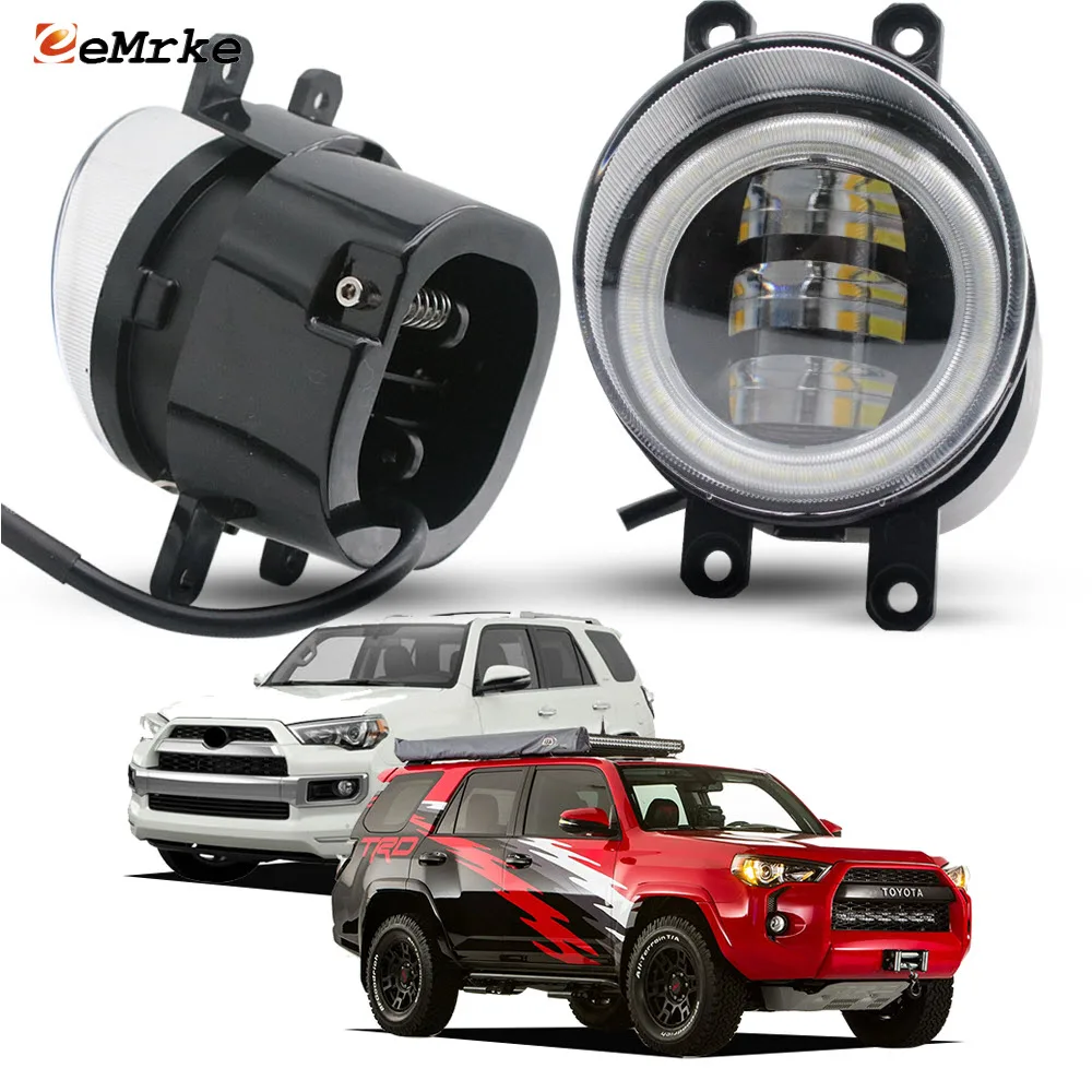 

2 шт. полностью светодиодные противотуманные фары Angel Eye DRL дневного света для Toyota 4Runner 4 Runner 2014-2022, автомобильные противотуманные фары ближнего света, аксессуары