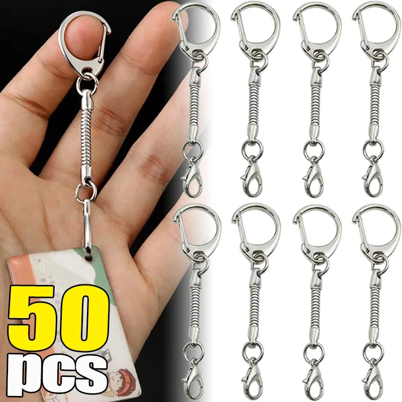 

10/50pcs C Clasp DIY Pendants Snap Hooks Key Chain Metal Lobster Clasp Fashion Handmake Keyrings DIY Jewely Accessorie Women Men