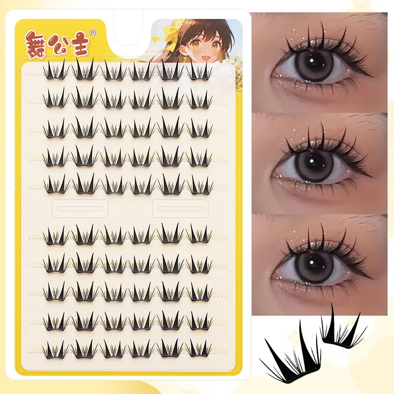 DINGSEN 10 Reihen Selbstklebende Einzelwimpern Ohne Klebstoff DIY Wimpernverlängerung Cluster Handgefertigte Wimpern Natürliche Wimpern – Detail 3