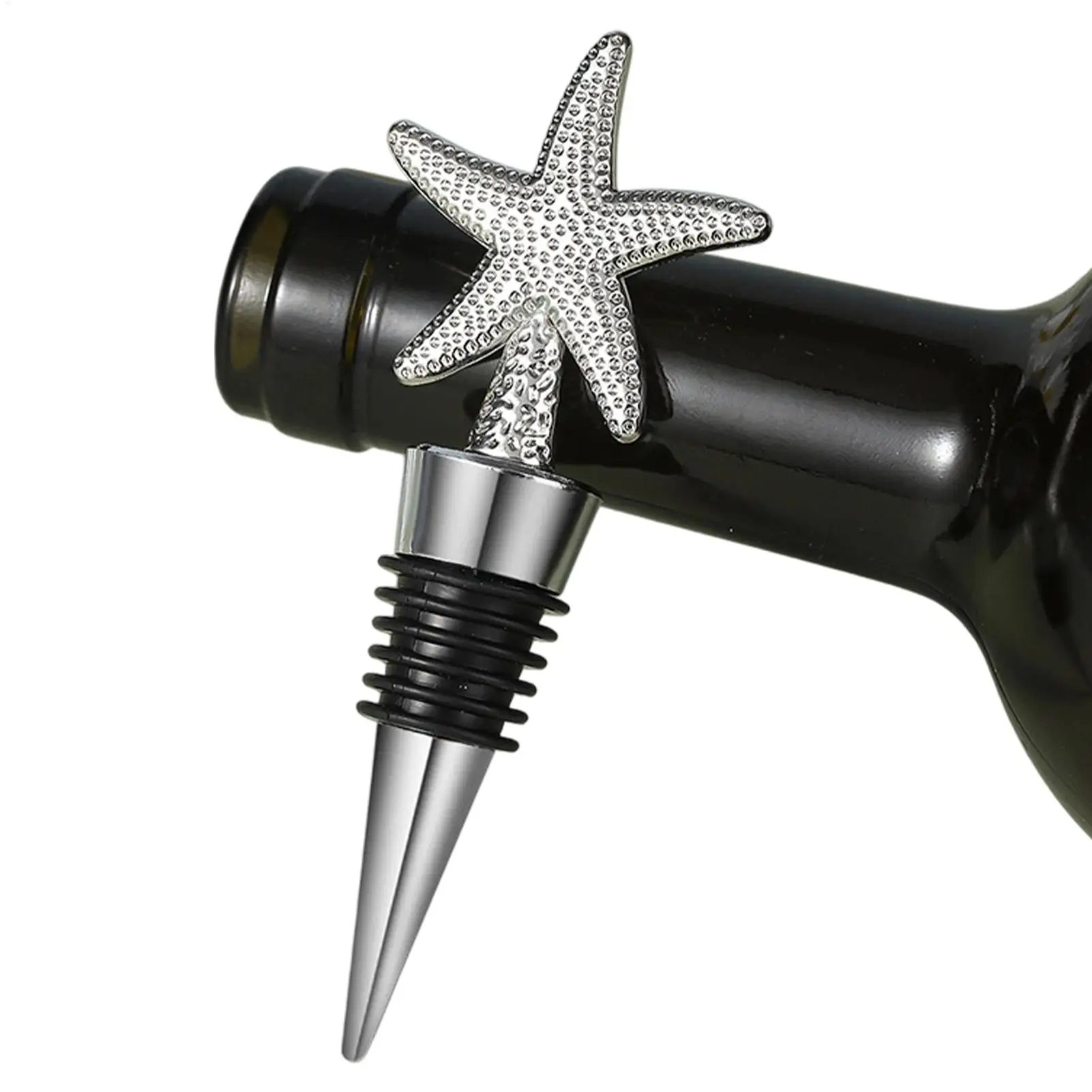 1pcs Starfish Shape Wine Bottle Stopper Zinc Alloy Reusable Plug Keep Wine Fresh For Sweetheart Favors Wedding Gift