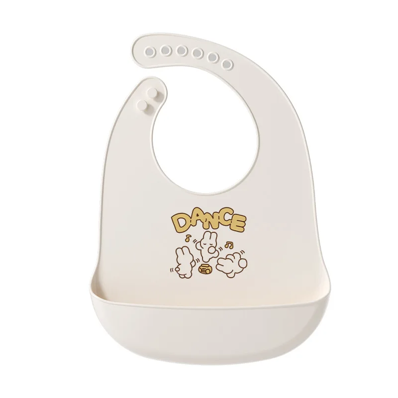 مريلة أطفال للطعام التكميلي، مريلة سيليكون خفيفة بجيب للوجبات، مريلة أطفال مقاومة للماء