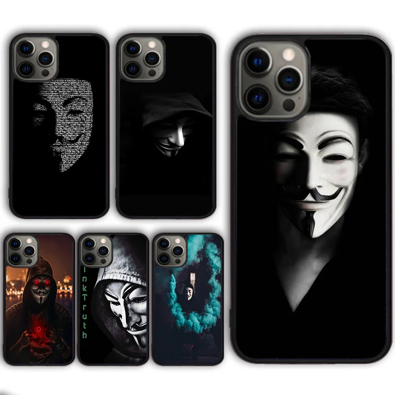 

Чехол для телефона Hacker Anonymous для Apple 13 14 11 12 Pro Max Plus, чехол Fundas Shell