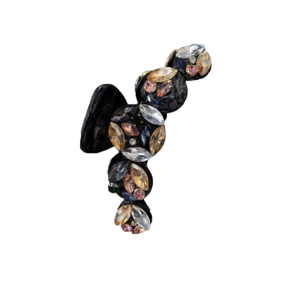 

Fashion Colorful Rhinestone Hair Clip Elegant Temperament Shark Clip Hairpin Headwear