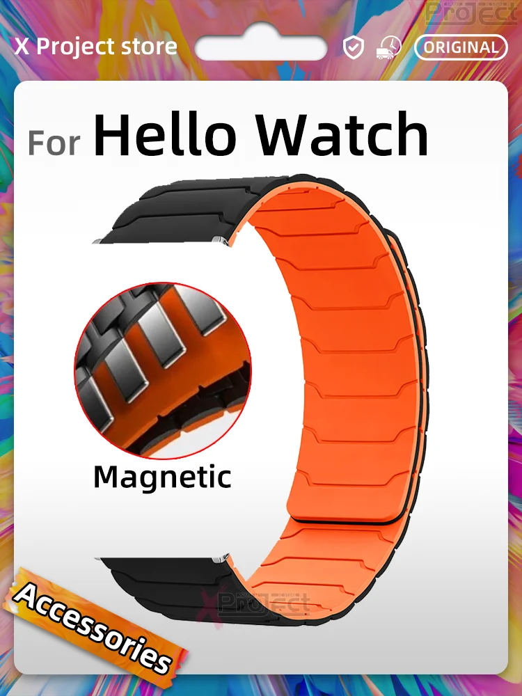 For Hello Watch 3 Plus Strap H14 ULTRA Silicone Magnetic Armor Style Smart Watch H13 PRO Plus H12 H11 PRO Smartwatch Sports Band