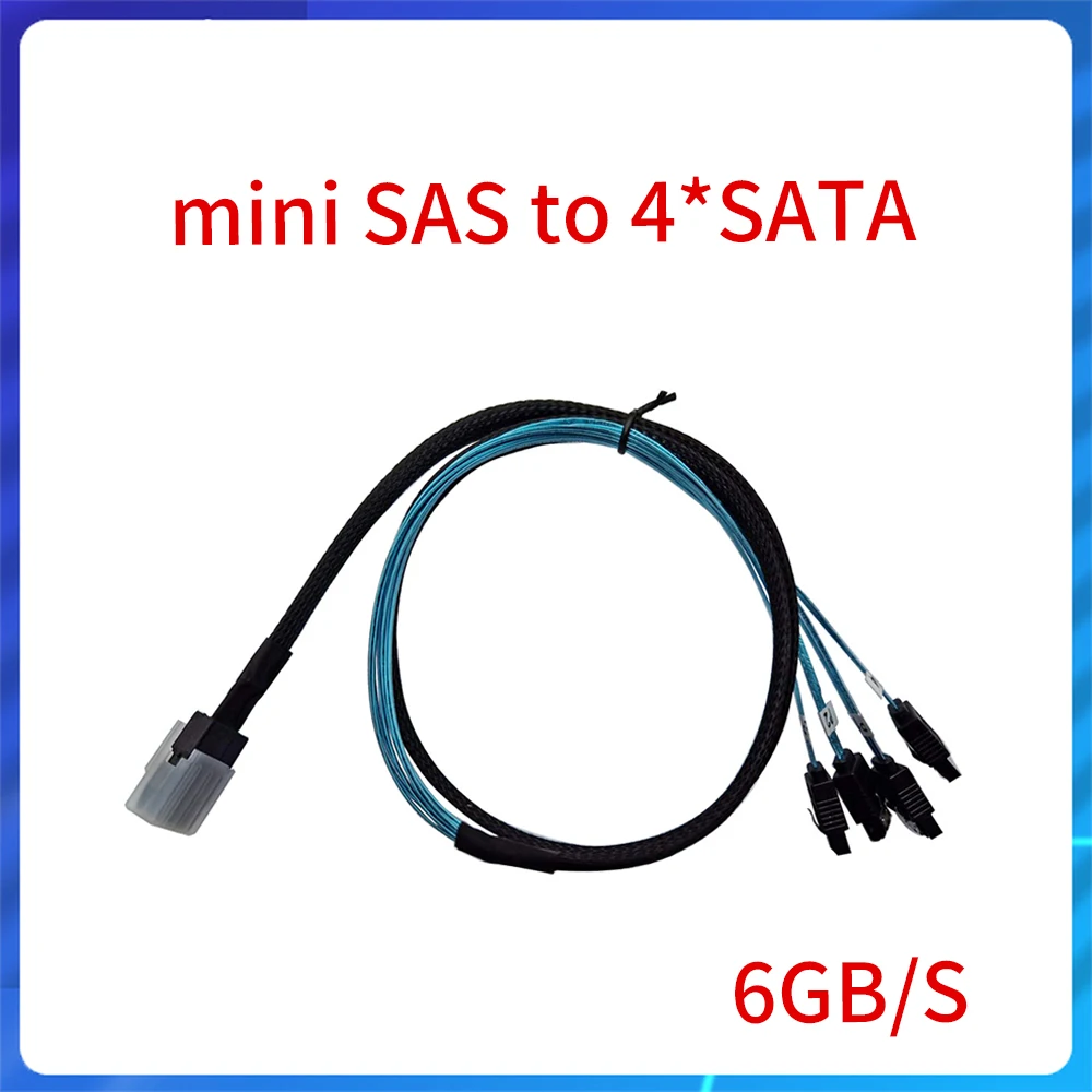 

Mini SAS To SATA Cable 1/4 SFF8087 4 * SATA Data Cable Supports 6GB 1m Mini-SAS SFF-8087 To 4 SATA Server Hard Drive Data