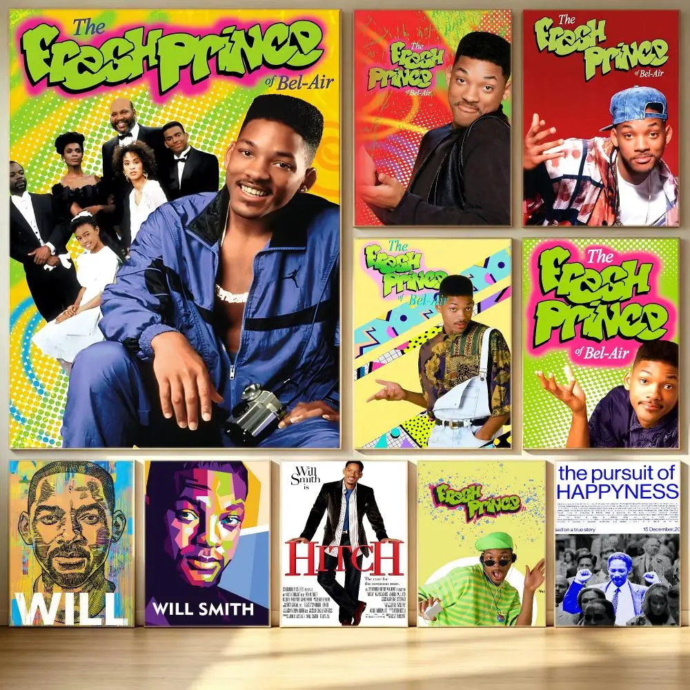 actor Will Smith Poster Poster HD  Printing Soothing and Cream Style Home Decor for the Living Room cafes Gift Giving