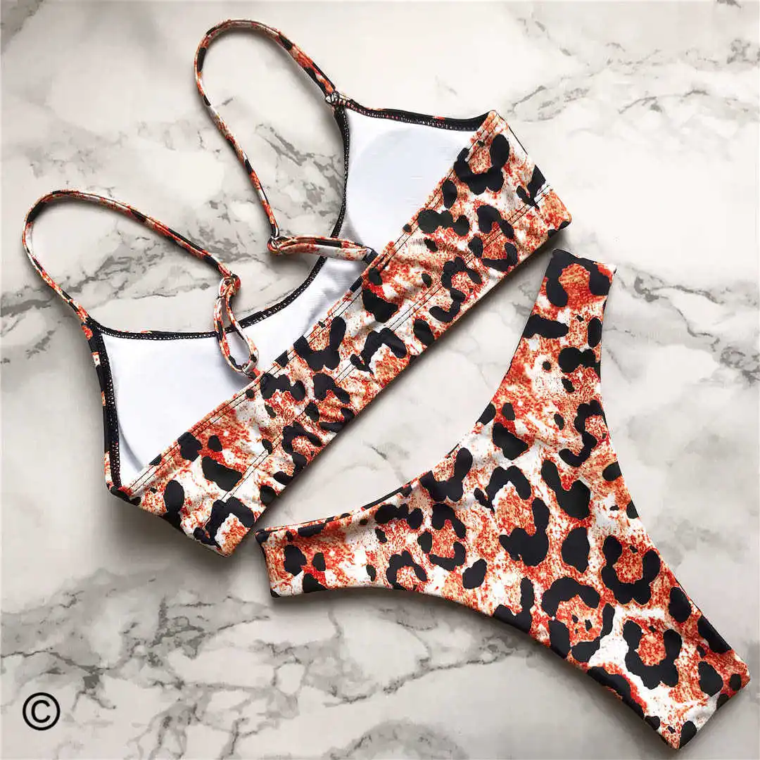 S - XL Sexy Leoparden-Bikini, Damen-Badebekleidung, zweiteiliger Bikini, brasilianischer Badeanzug, Badeanzug, Modell V871SW. – Detail 34