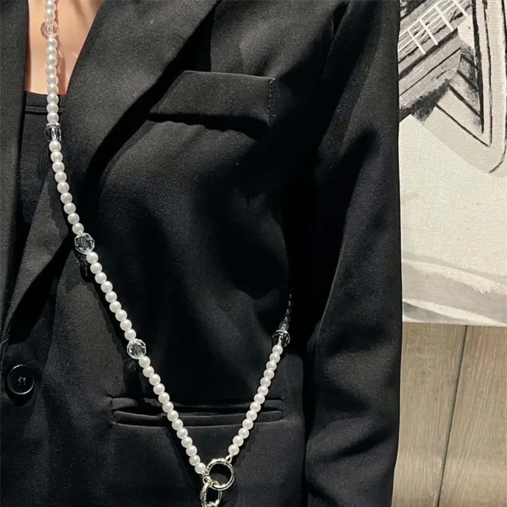 

Kawaii Crossbody Long Crossbody Phone Chain Long Beads Cellphone Lanyard Sweet Acrylic Mobile Phone Chain Bag Pendant