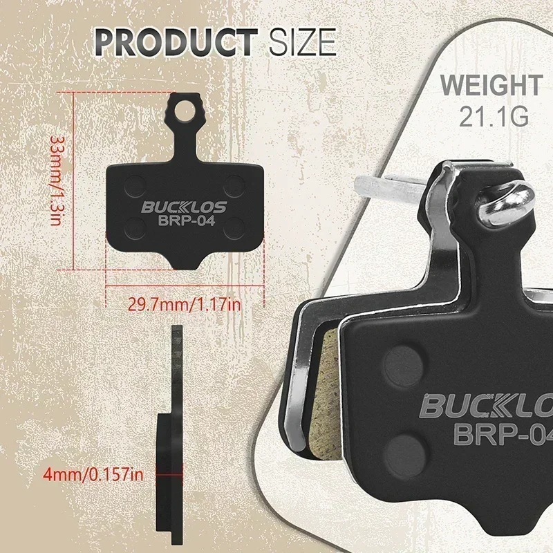BUCKLOS Resin Disc Brake Pad for SRAM DB1 DB3 DB5 Hydraulic Brake Pads for Avid Elixir R/CR/CR-MAG/E1/3/5/7/9 Bike Brake Pads