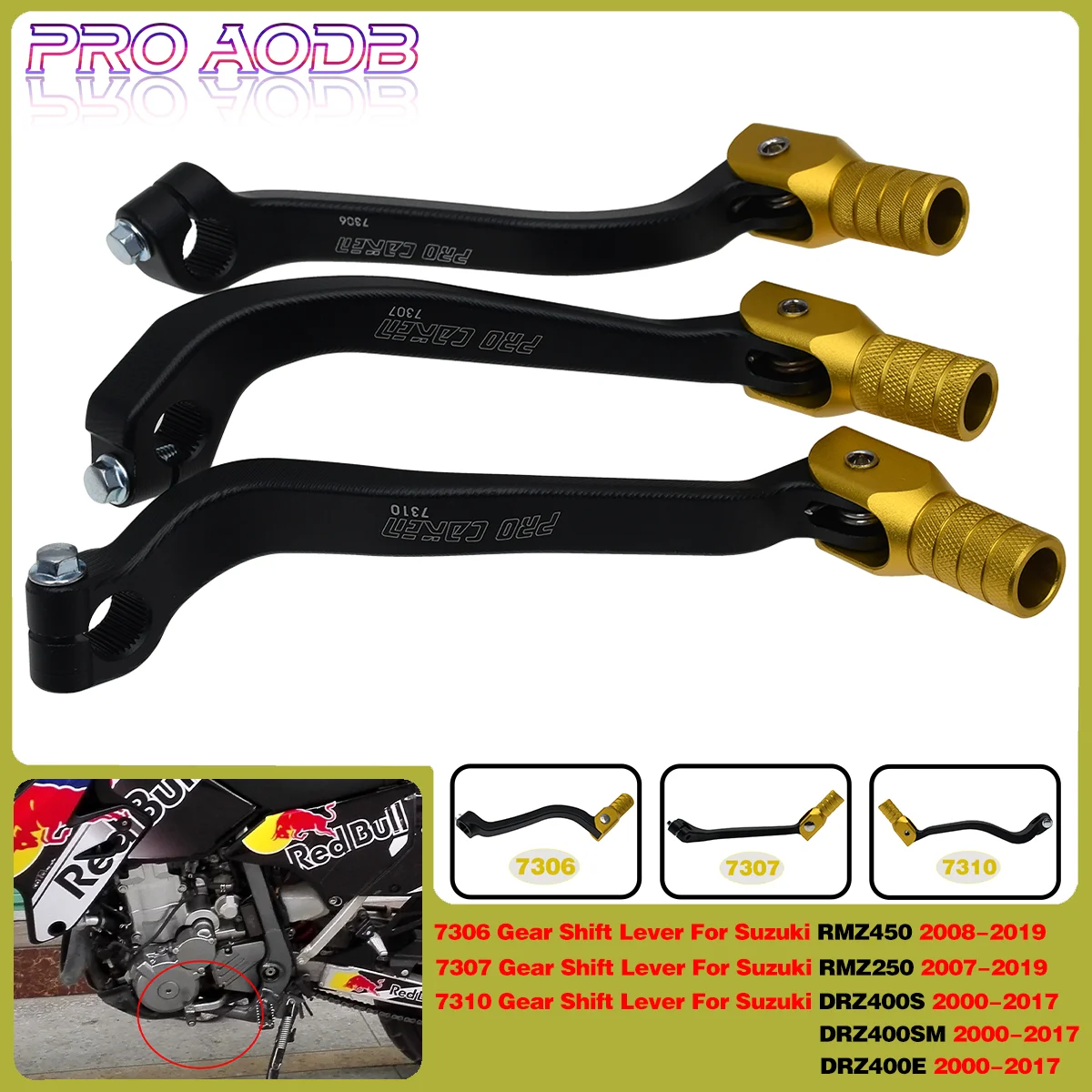 

Motocross CNC Forged Gear Shift Lever Pedal For Suzuki RMZ 250 450 2008-2019 DRZ 400S 400SM 400E 2000-2017 Dirt Bike Accessories