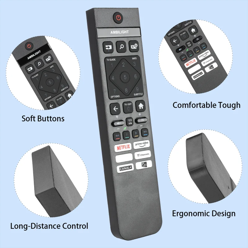 SRC-3216-06 Remote Control Compatible with Philips smart TV SRC321606