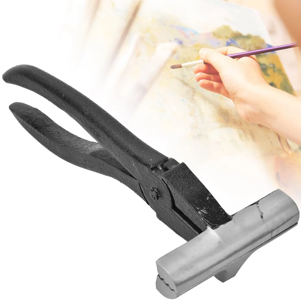 Heavy Duty 3.1in Canvas Pliers Wide Mouth Black Metal Canvas Clamp Hard Steel Strong Clamping Stretching Pliers Handmade Art