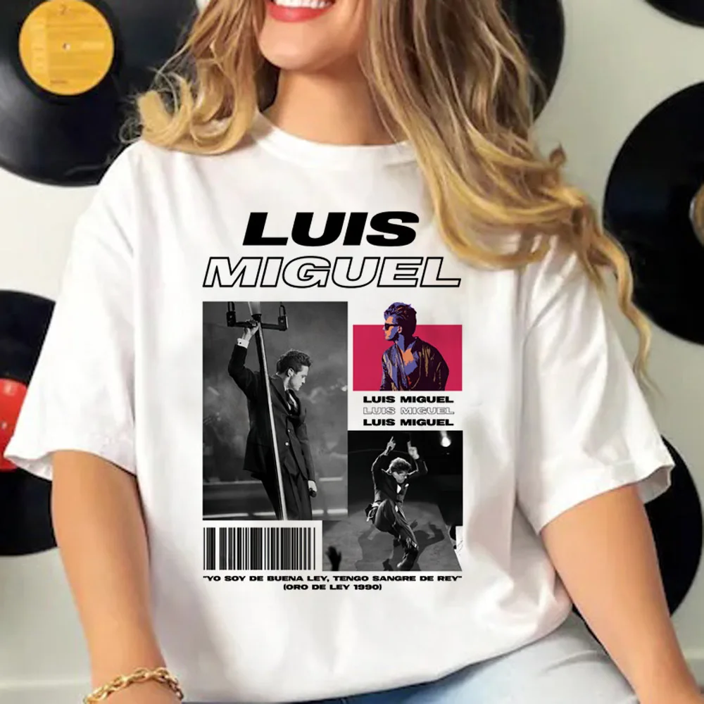 Camiseta de Luis Miguel para mujer, Top elástico con diseño estampado, ropa de Anime para mujer